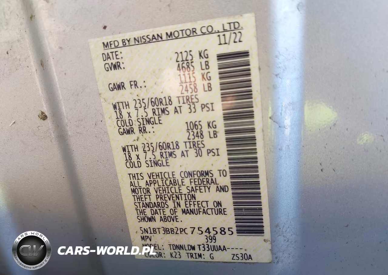 2023 Nissan Rogue Sv Intelligent Awd VIN:5N1BT3BB2PC754585 - 9