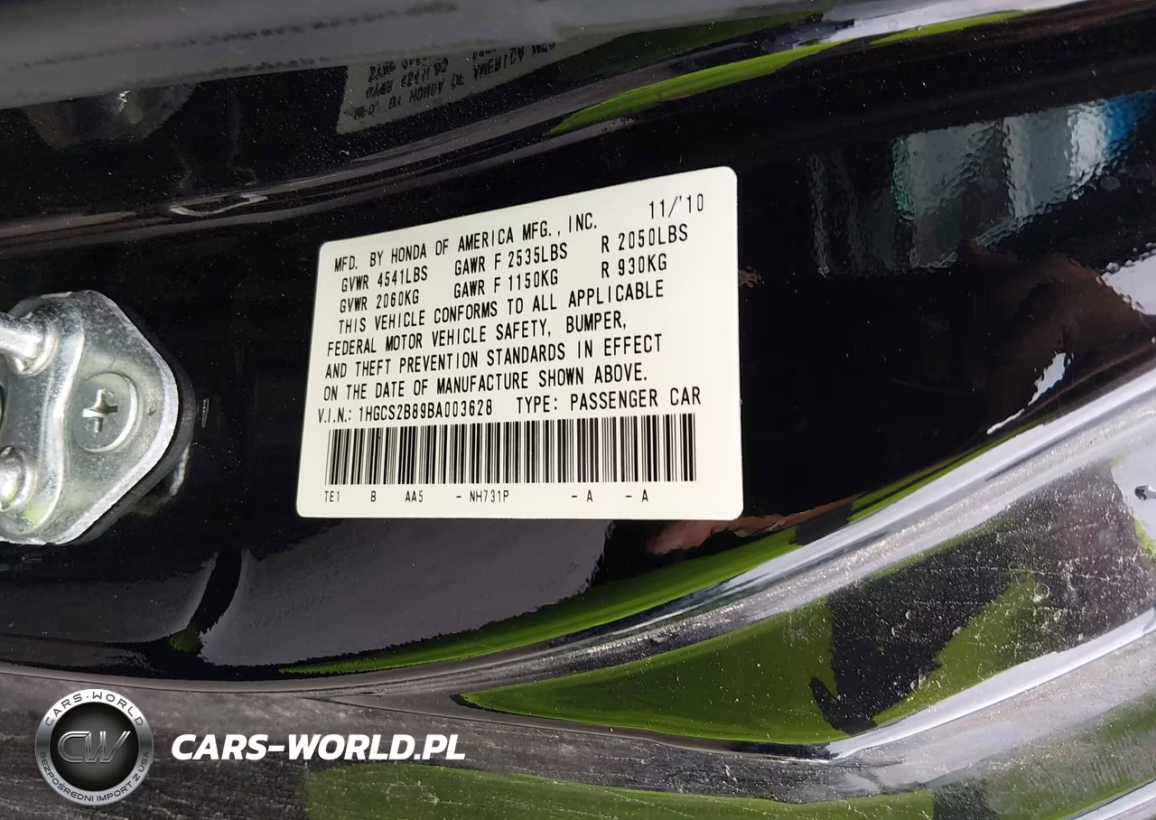 2011 Honda Accord 3.5 Ex-L VIN:1HGCS2B89BA003628 - 11
