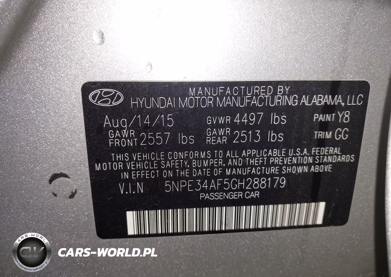 2016 Hyundai Sonata Sport VIN:5NPE34AF5GH288179 - 9