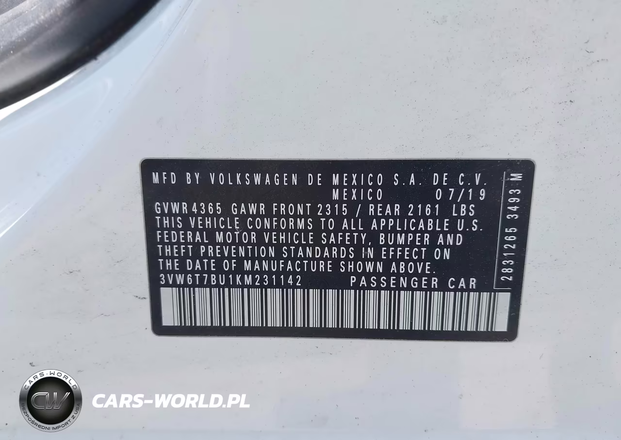 2019 Volkswagen Jetta Gli 2.0T 35Th Anniversary Edition-2.0T Autobahn-2.0T S VIN:3VW6T7BU1KM231142 - 9