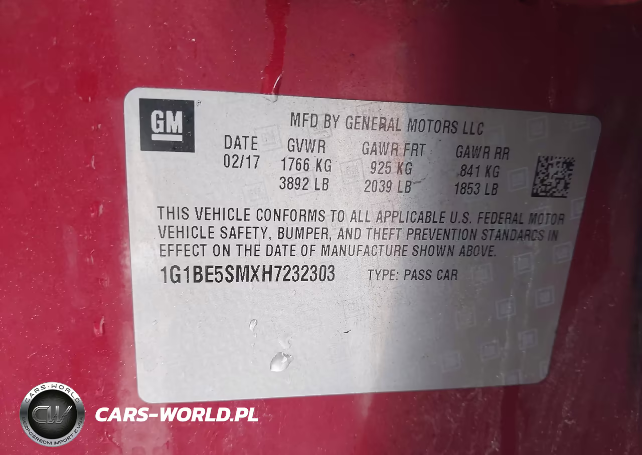 2017 Chevrolet Cruze Lt Auto VIN:1G1BE5SMXH7232303 - 9