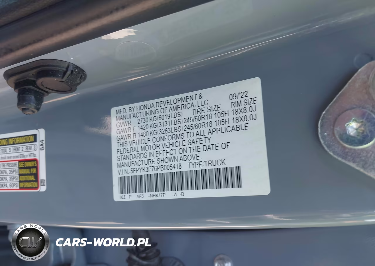 2023 Honda Ridgeline Rtl-E VIN:5FPYK3F76PB005418 - 9