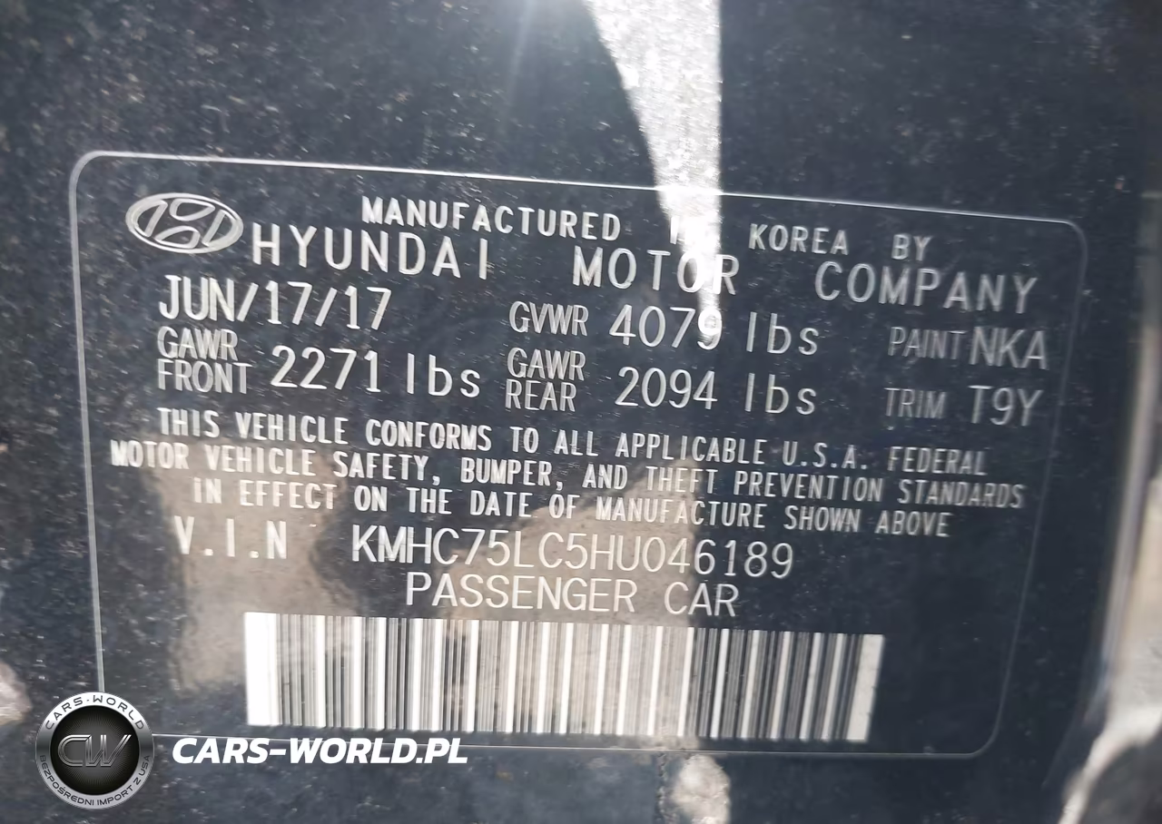 2017 Hyundai Ioniq Hybrid Sel VIN:KMHC75LC5HU046189 - 9