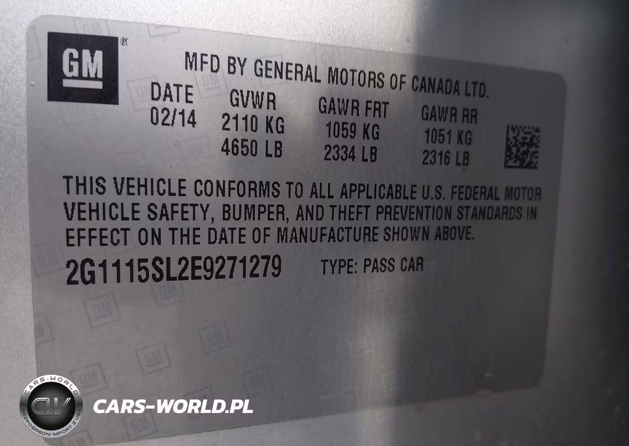 2014 Chevrolet Impala 1Lt VIN:2G1115SL2E9271279 - 9