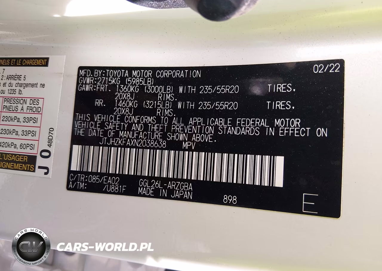 2022 Lexus Rx 350L VIN:JTJHZKFAXN2038638 - 9