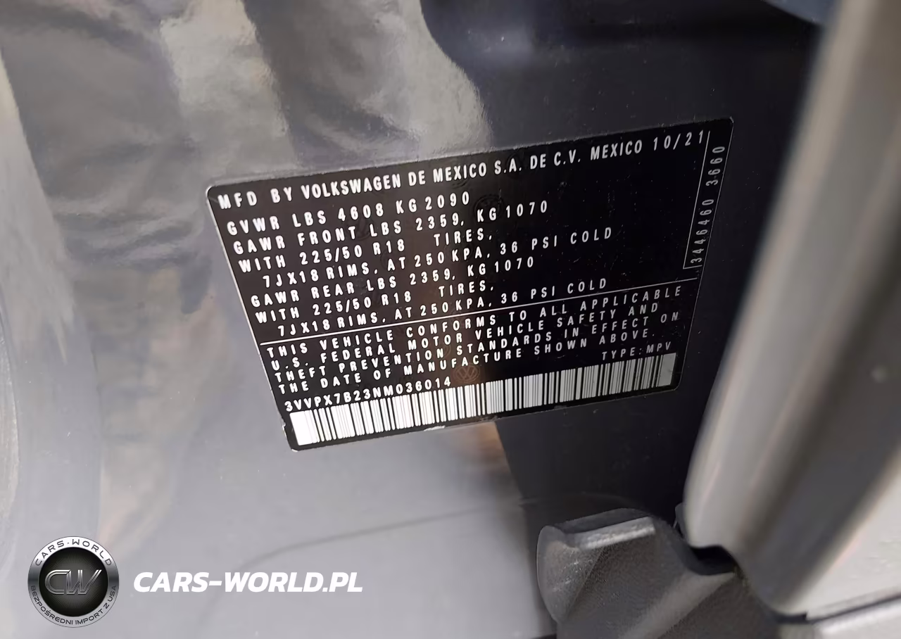 2022 Volkswagen Taos 1.5T Se VIN:3VVPX7B23NM036014 - 9