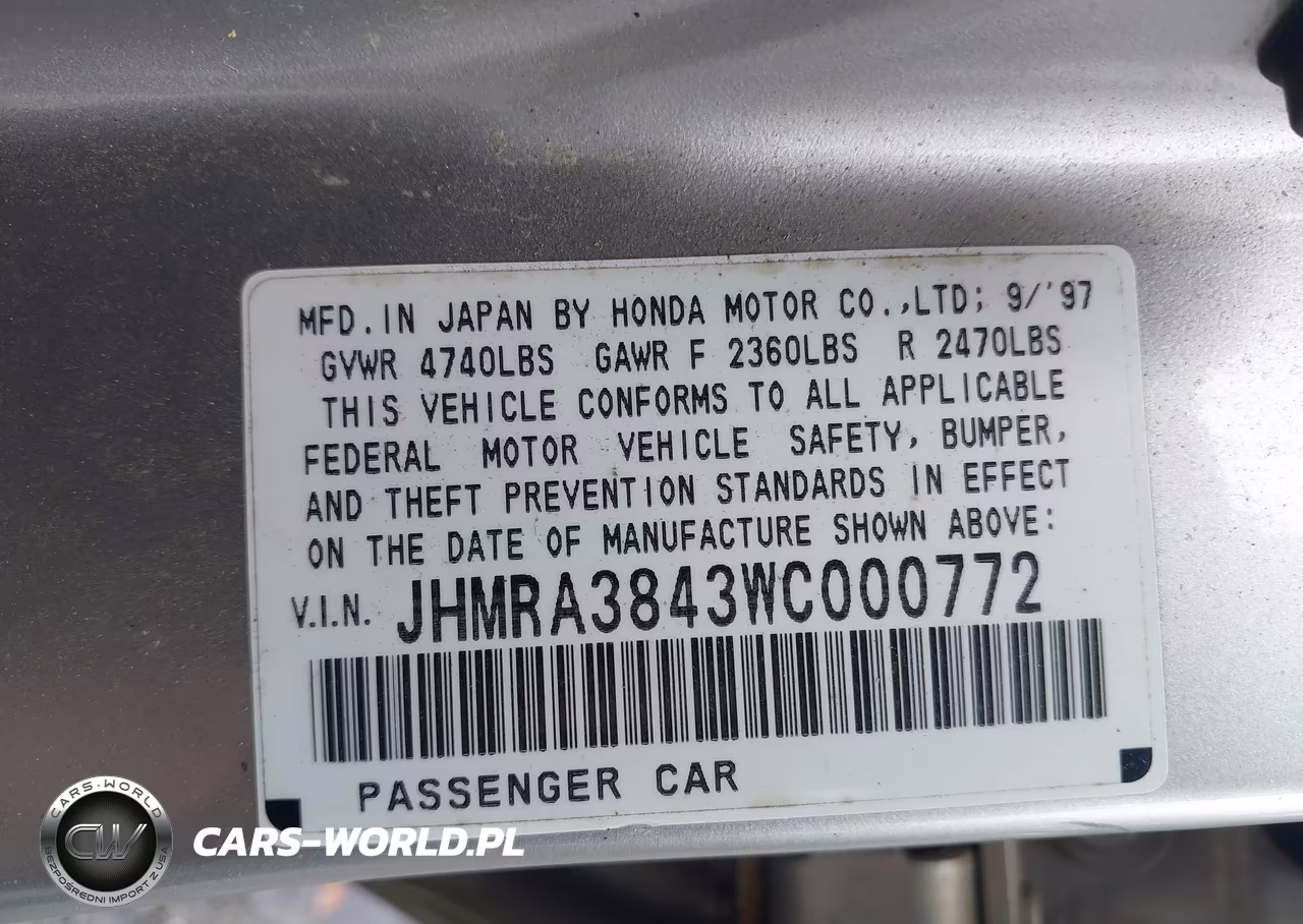 1998 Honda Odyssey Ex-Lx VIN:JHMRA3843WC000772 - 9