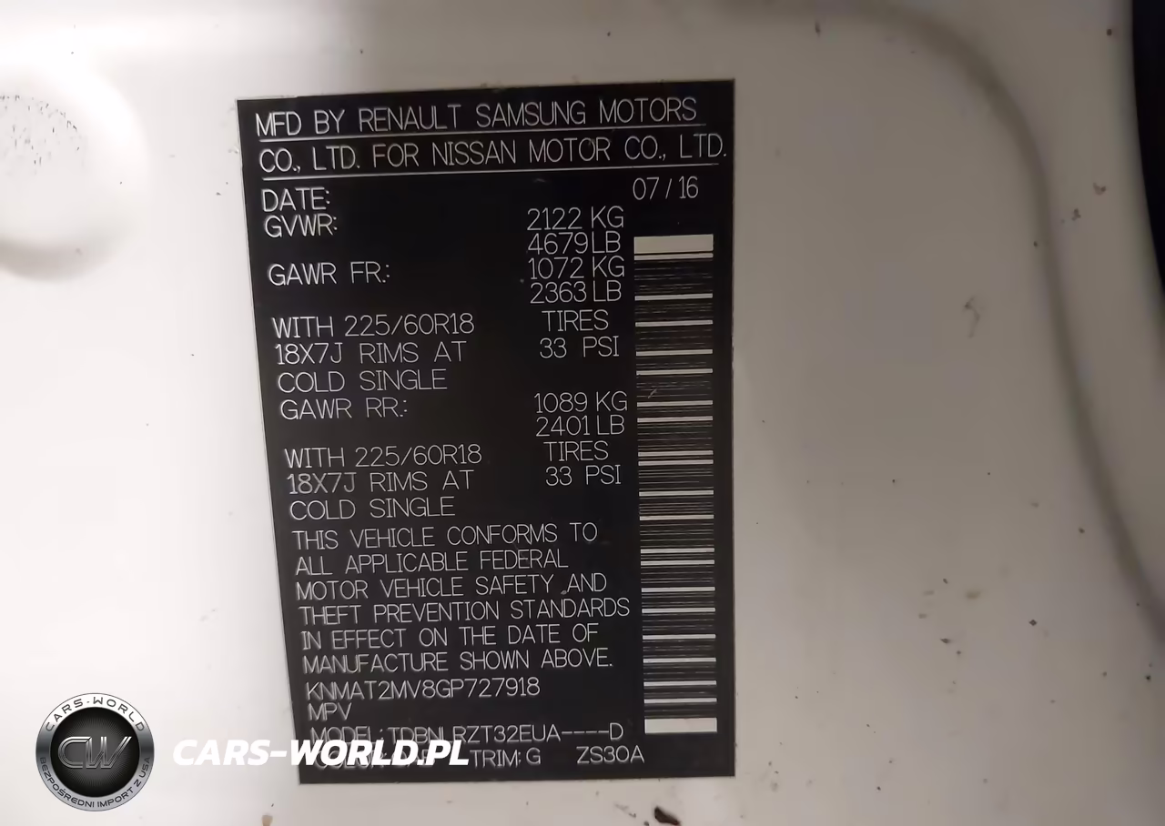 2016 Nissan Rogue Sl VIN:KNMAT2MV8GP727918 - 9