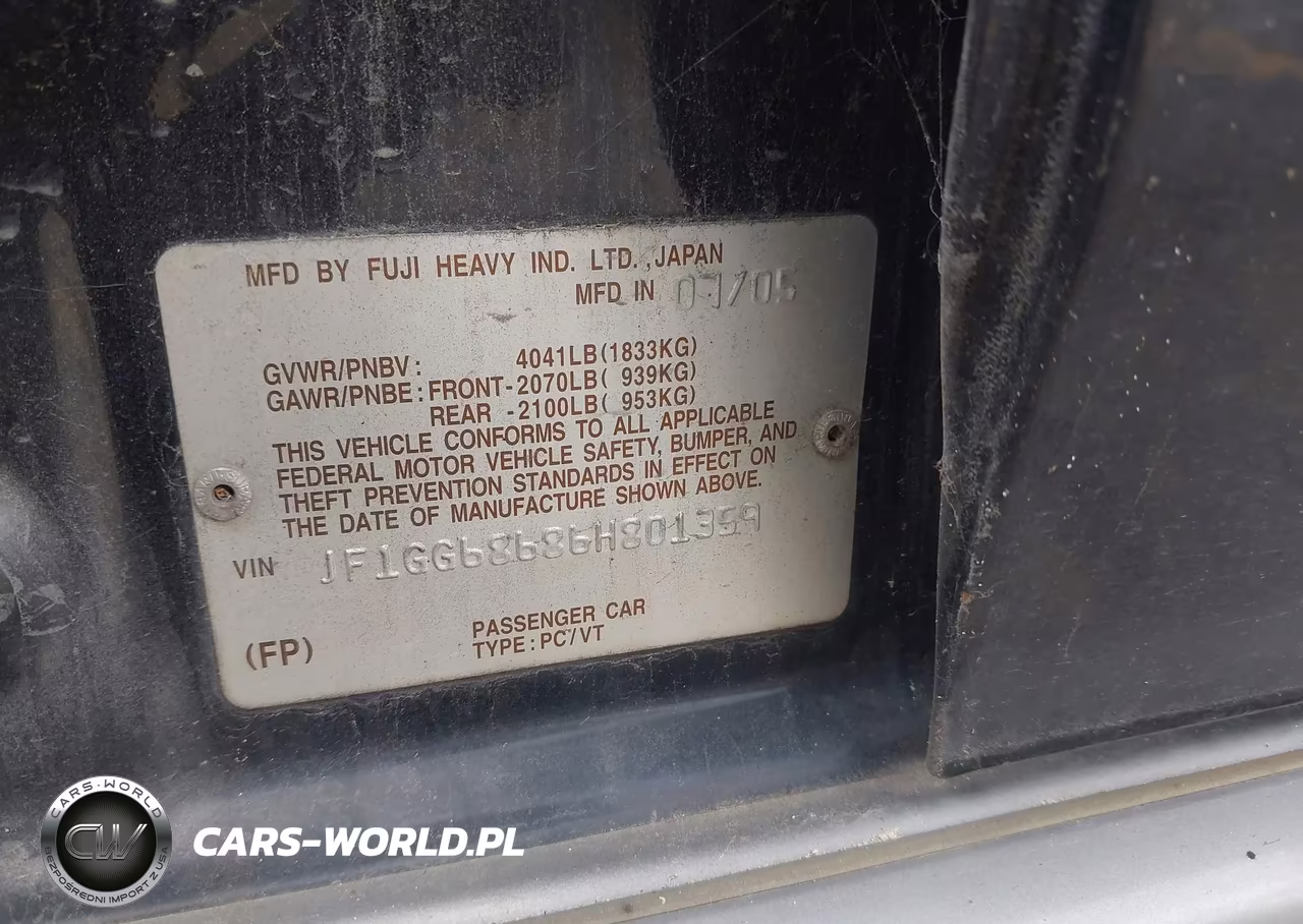 2006 Subaru Impreza Outback Sport VIN:JF1GG68686H801359 - 9