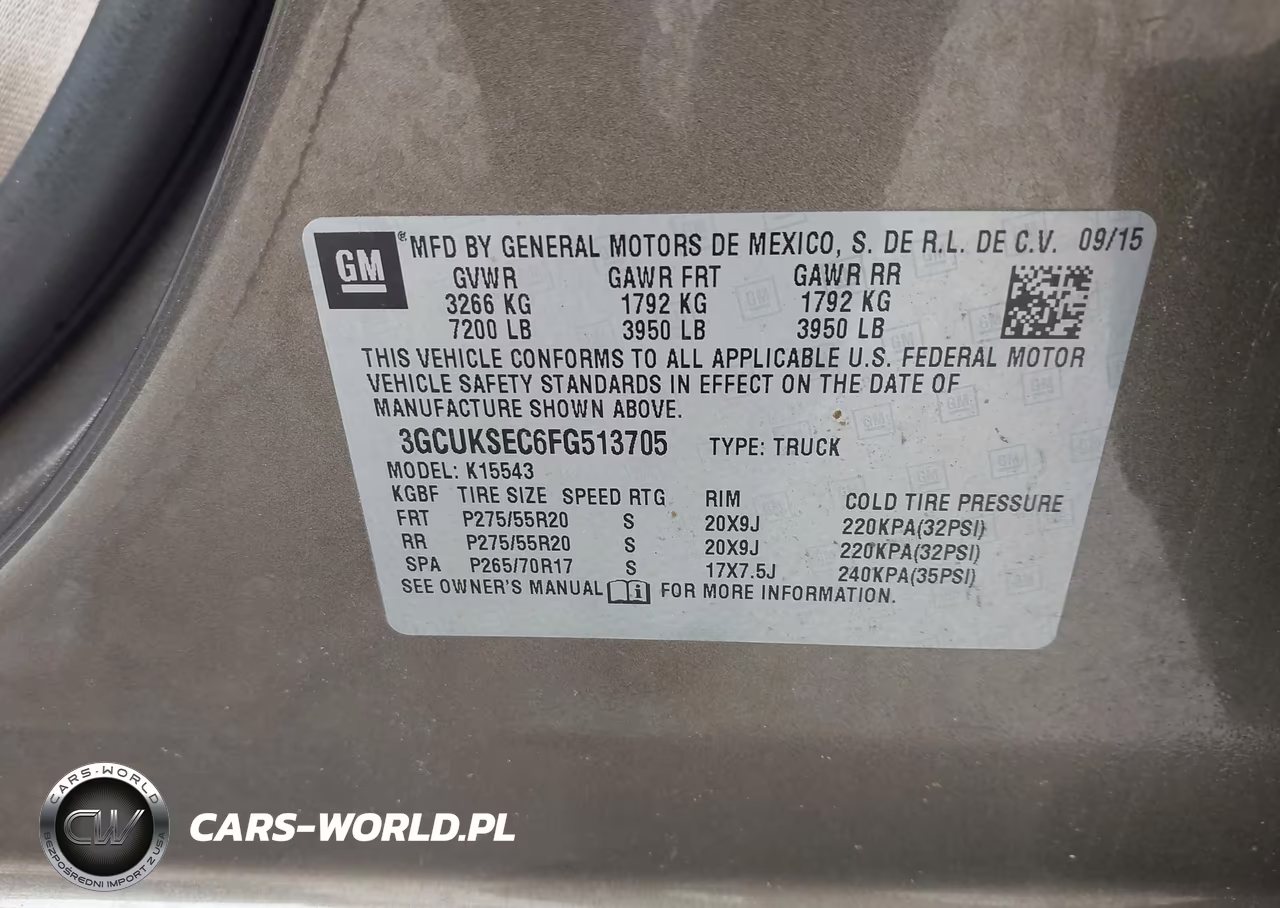 2015 Chevrolet Silverado 1500 1Lz VIN:3GCUKSEC6FG513705 - 9