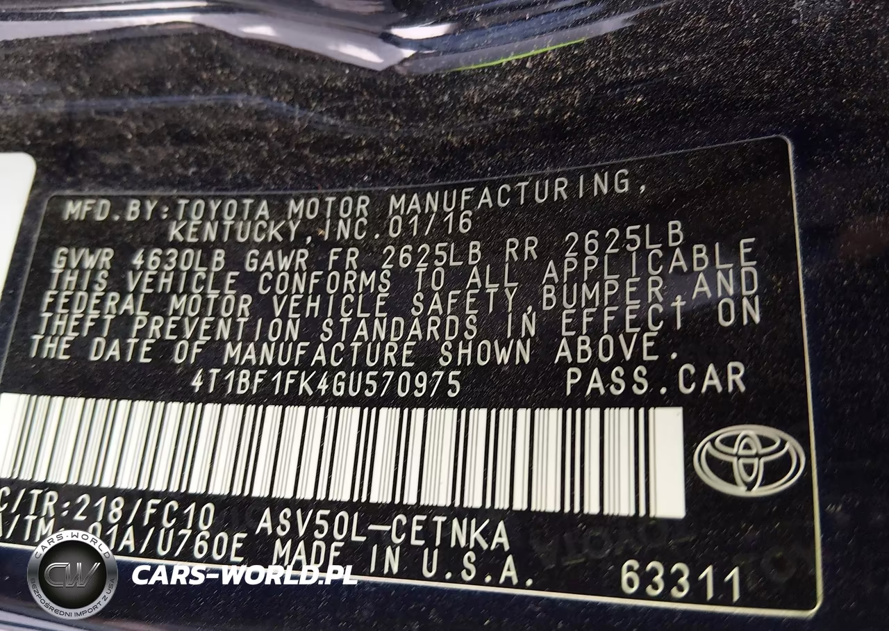 2016 Toyota Camry Le VIN:4T1BF1FK4GU570975 - 9
