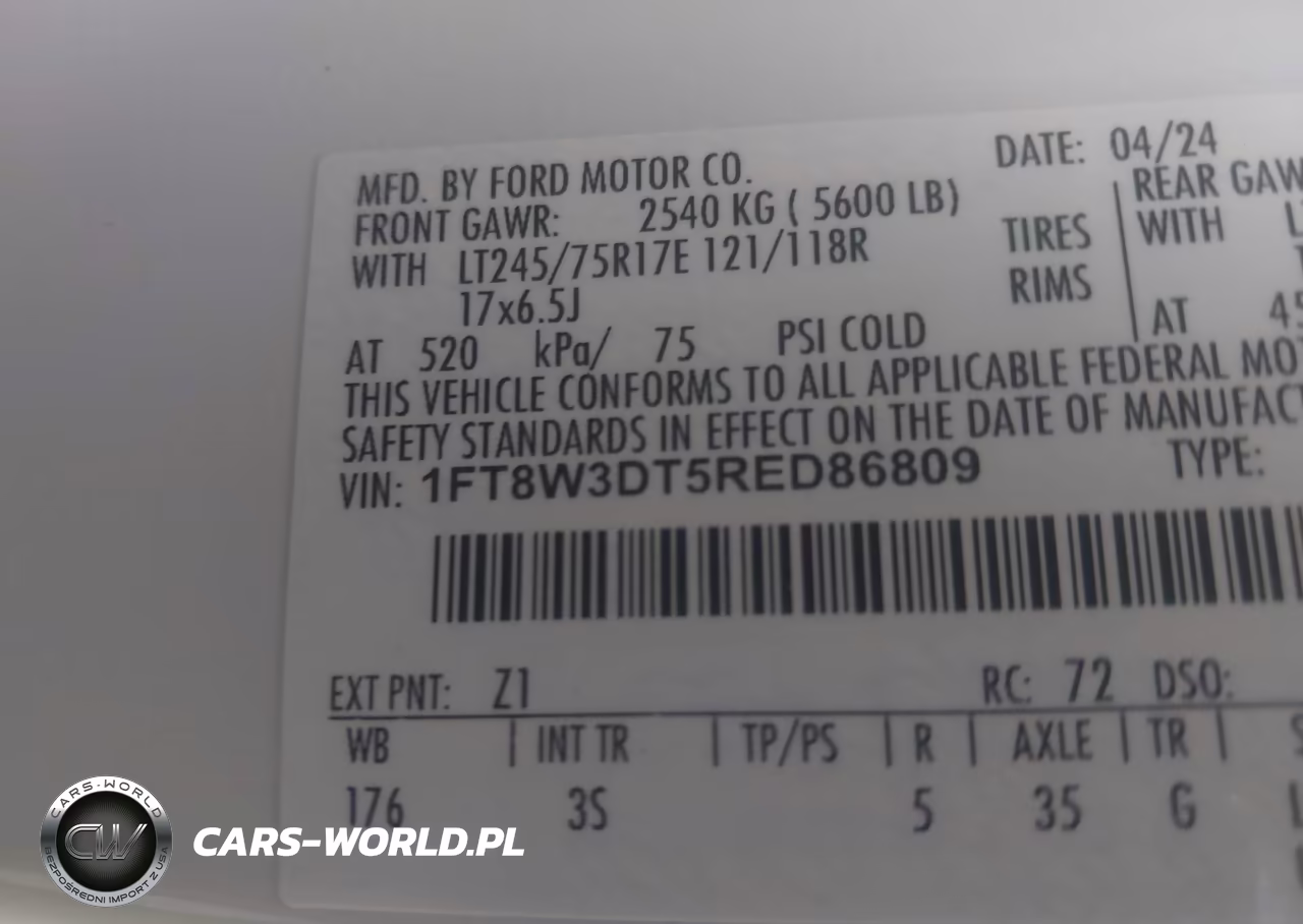 2024 Ford F-350 Xlt VIN:1FT8W3DT5RED86809 - 8