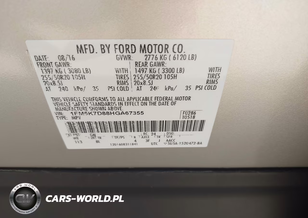 2017 Ford Explorer Xlt VIN:1FM5K7D88HGA67355 - 9