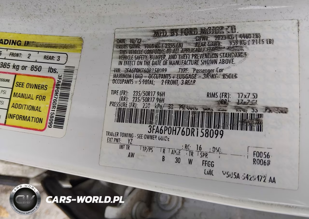 2013 Ford Fusion Se VIN:3FA6P0H76DR158099 - 9