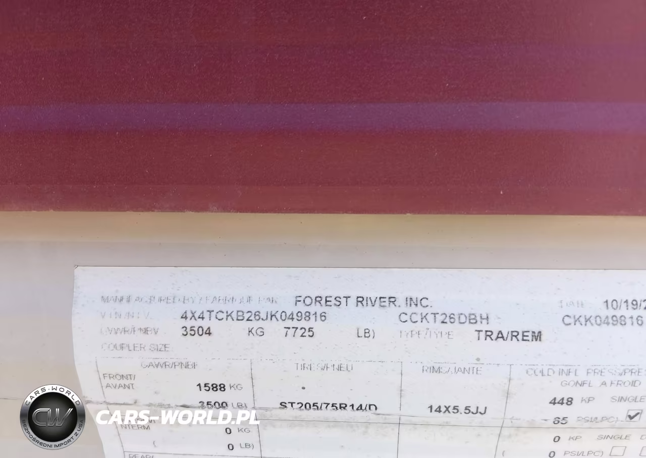 2018 Forest River Cherokee Travel Trailer VIN:4X4TCKB26JK049816 - 9