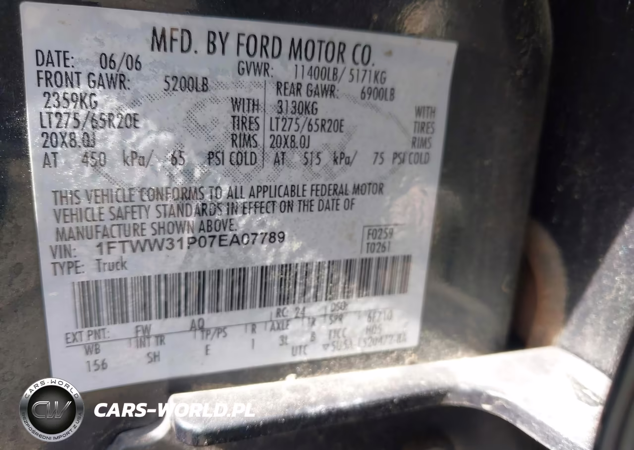 2007 Ford F-350 Lariat-Xl-Xlt VIN:1FTWW31P07EA07789 - 8