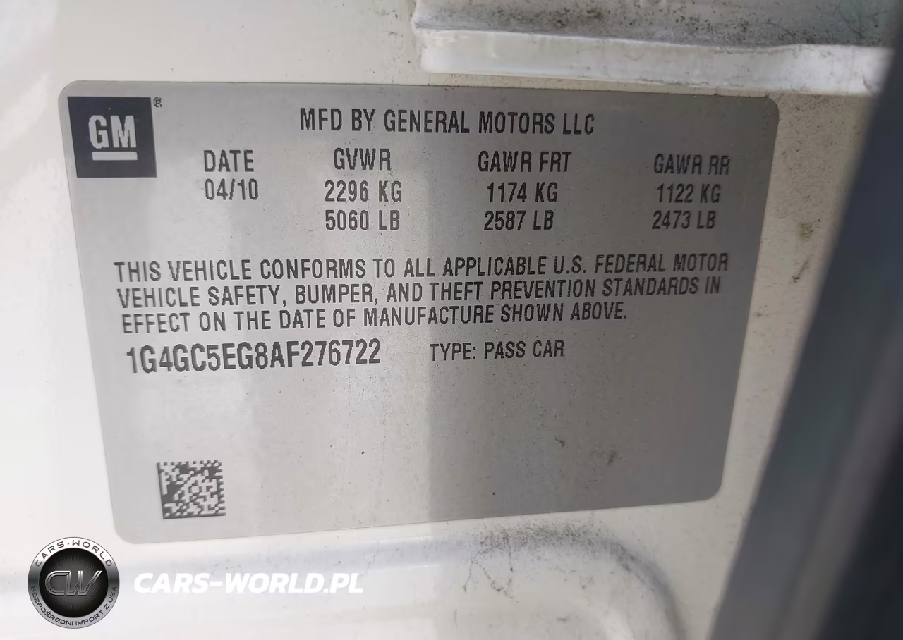2010 Buick Lacrosse Cxl VIN:1G4GC5EG8AF276722 - 9