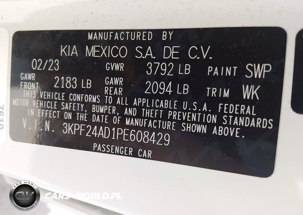 2023 Kia Forte Lxs VIN:3KPF24AD1PE608429 - 9