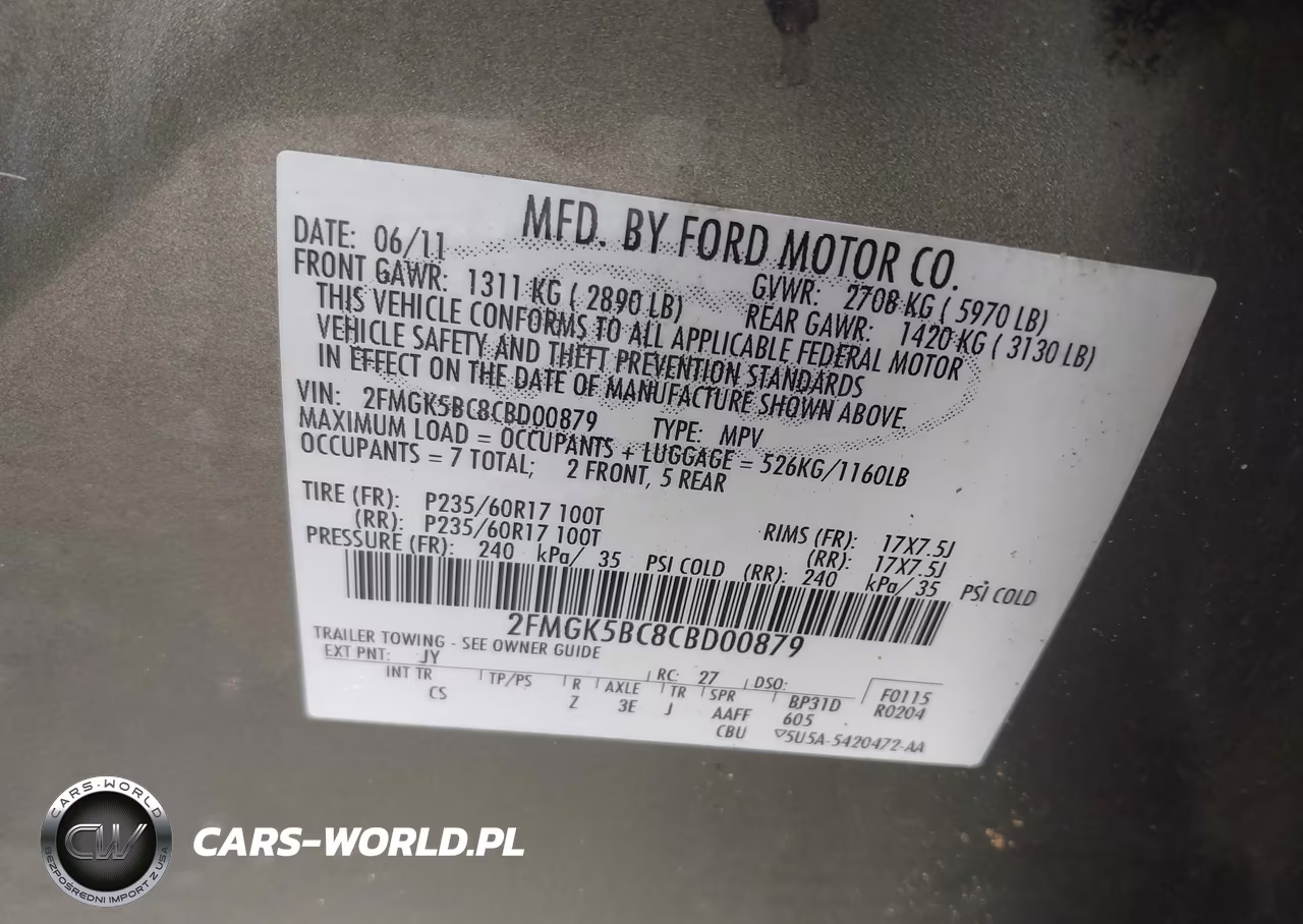 2012 Ford Flex Se VIN:2FMGK5BC8CBD00879 - 9
