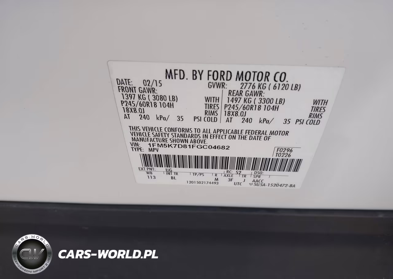 2015 Ford Explorer Xlt VIN:1FM5K7D81FGC04682 - 9