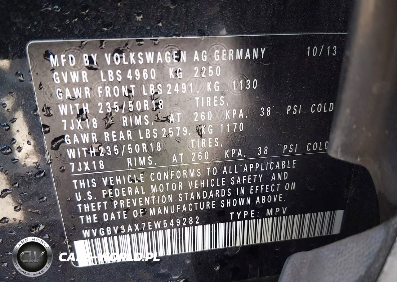 2014 Volkswagen Tiguan Sel VIN:WVGBV3AX7EW549282 - 9