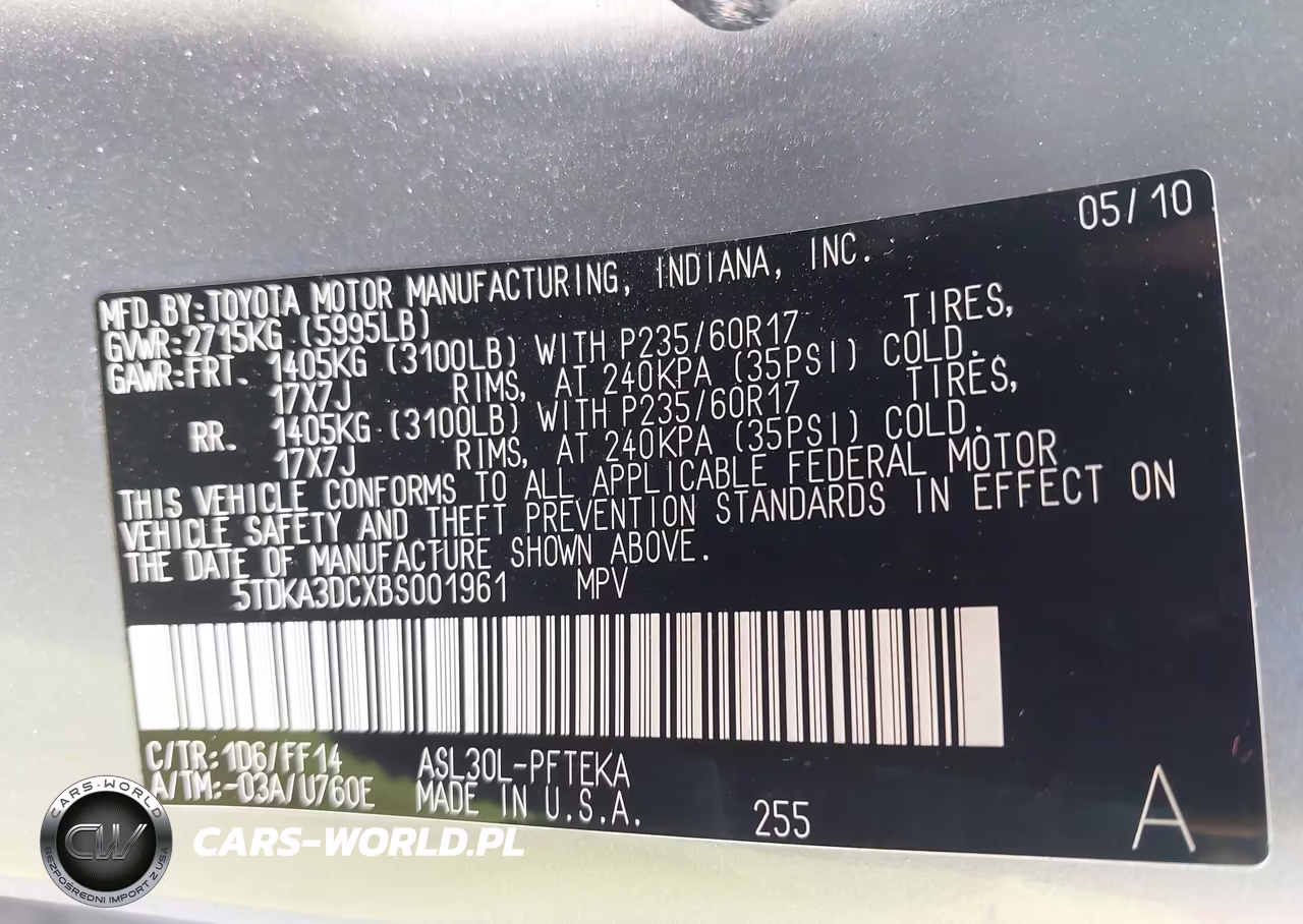 2011 Toyota Sienna VIN:5TDKA3DCXBS001961 - 9