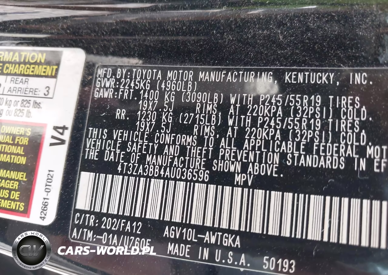 2010 Toyota Venza VIN:4T3ZA3BB4AU036596 - 9