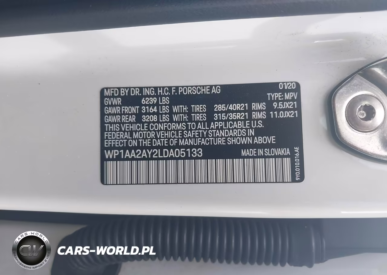 2020 Porsche Cayenne VIN:WP1AA2AY2LDA05133 - 9