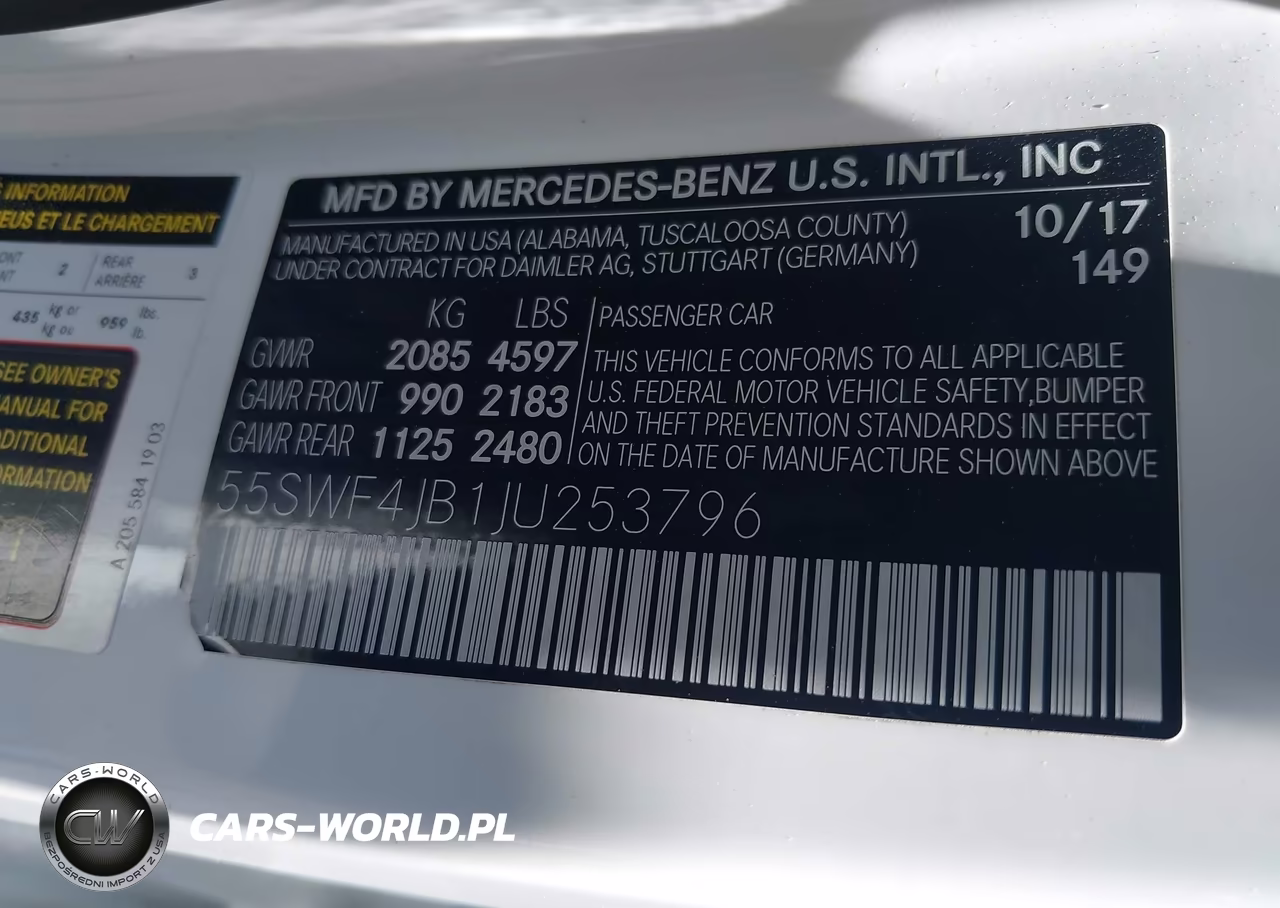 2018 Mercedes-Benz C 300 VIN:55SWF4JB1JU253796 - 9