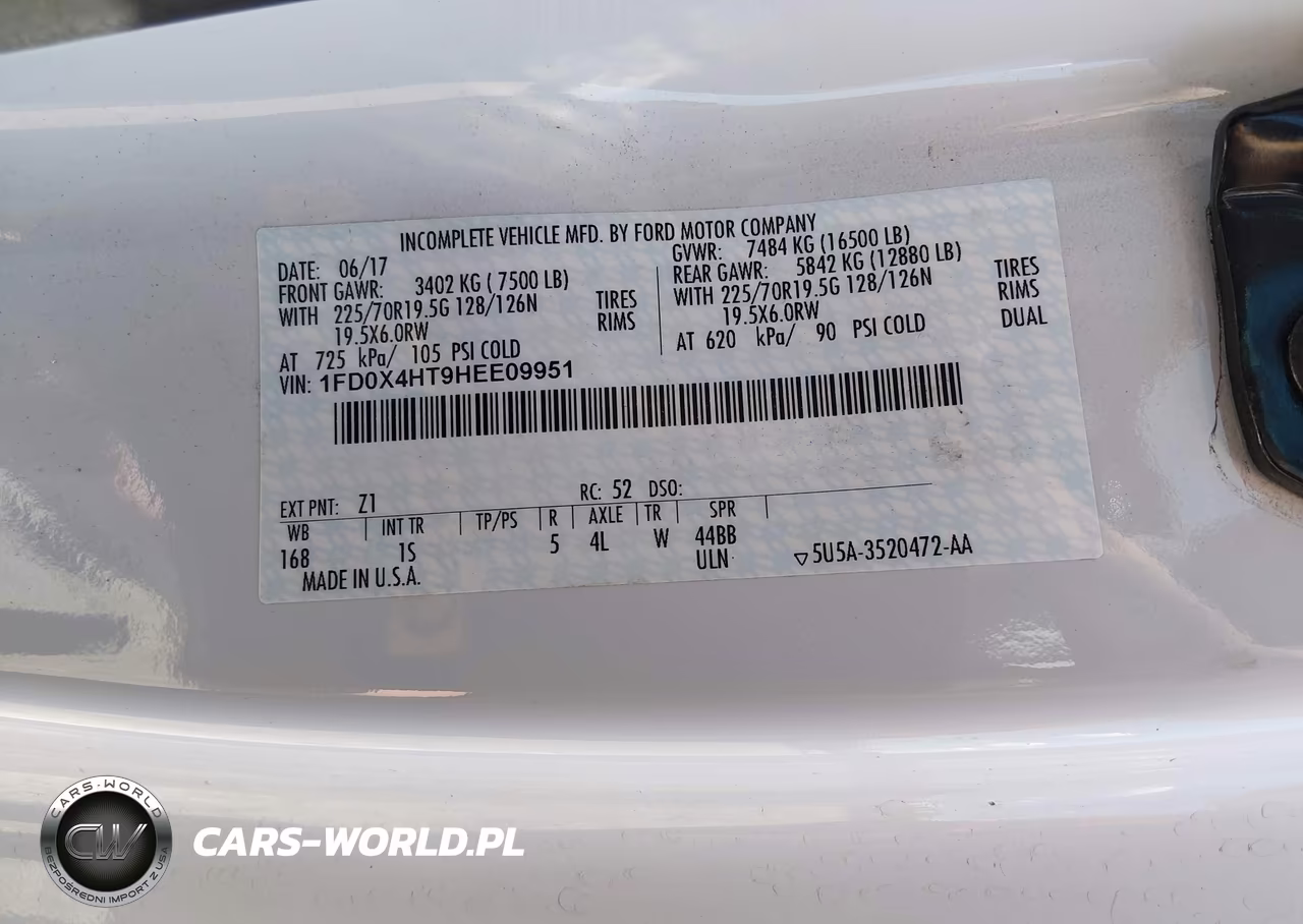 2017 Ford F-450 Chassis Xl VIN:1FD0X4HT9HEE09951 - 9