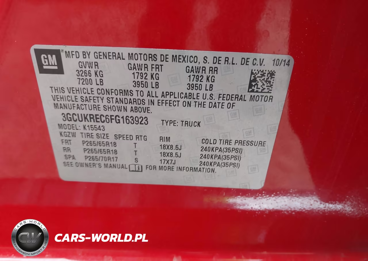 2015 Chevrolet Silverado 1500 1Lt VIN:3GCUKREC6FG163923 - 9