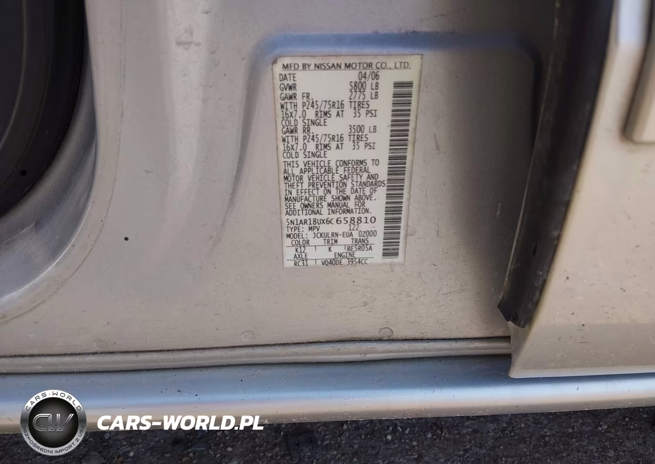 2006 Nissan Pathfinder S VIN:5N1AR18UX6C658810 - 9