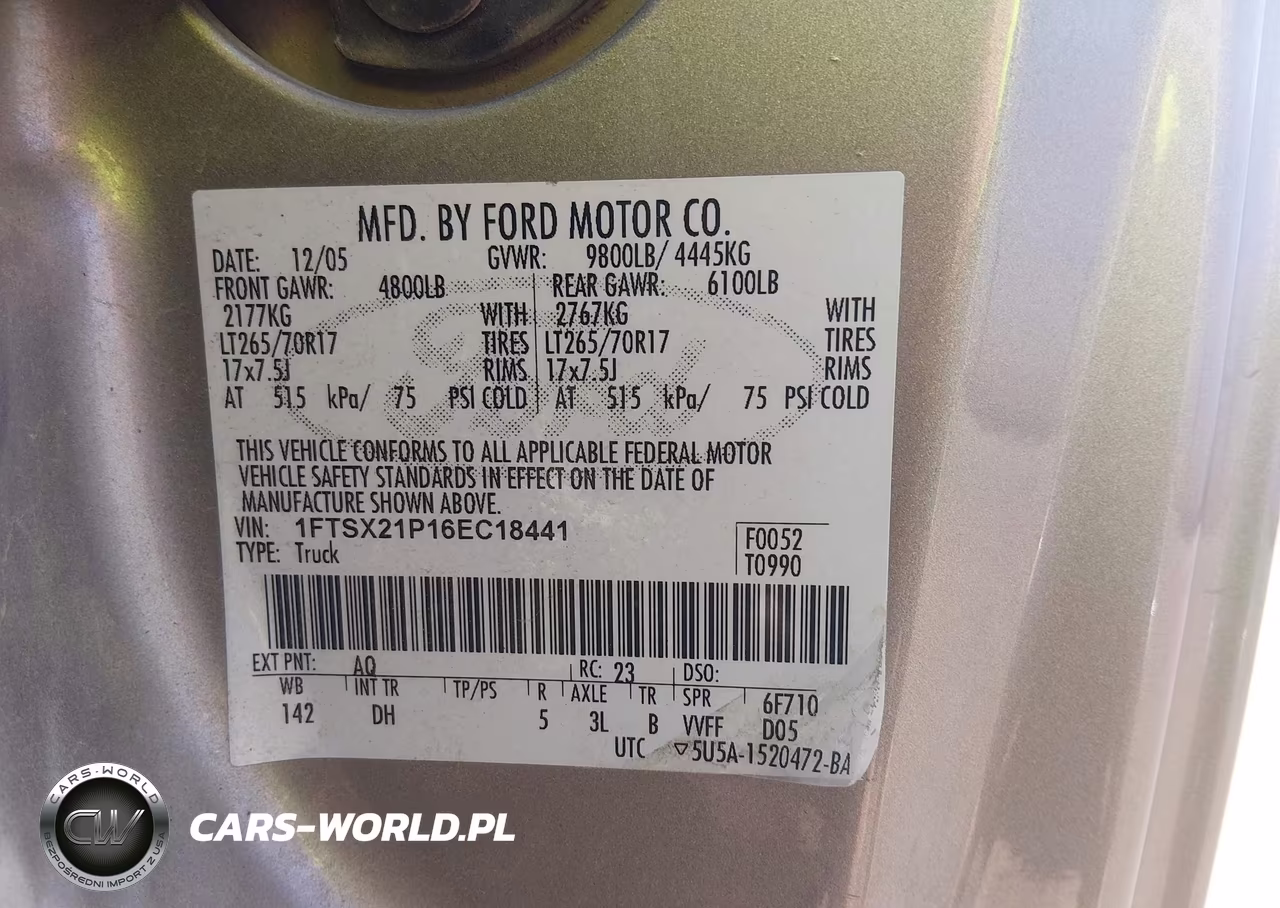2006 Ford F-250 Lariat-Xl-Xlt VIN:1FTSX21P16EC18441 - 9