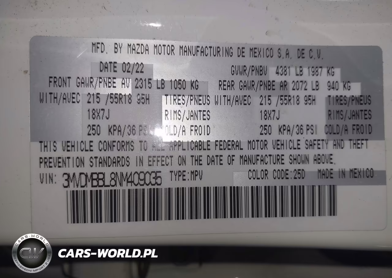 2022 Mazda Cx-30 Select VIN:3MVDMBBL8NM409035 - 9