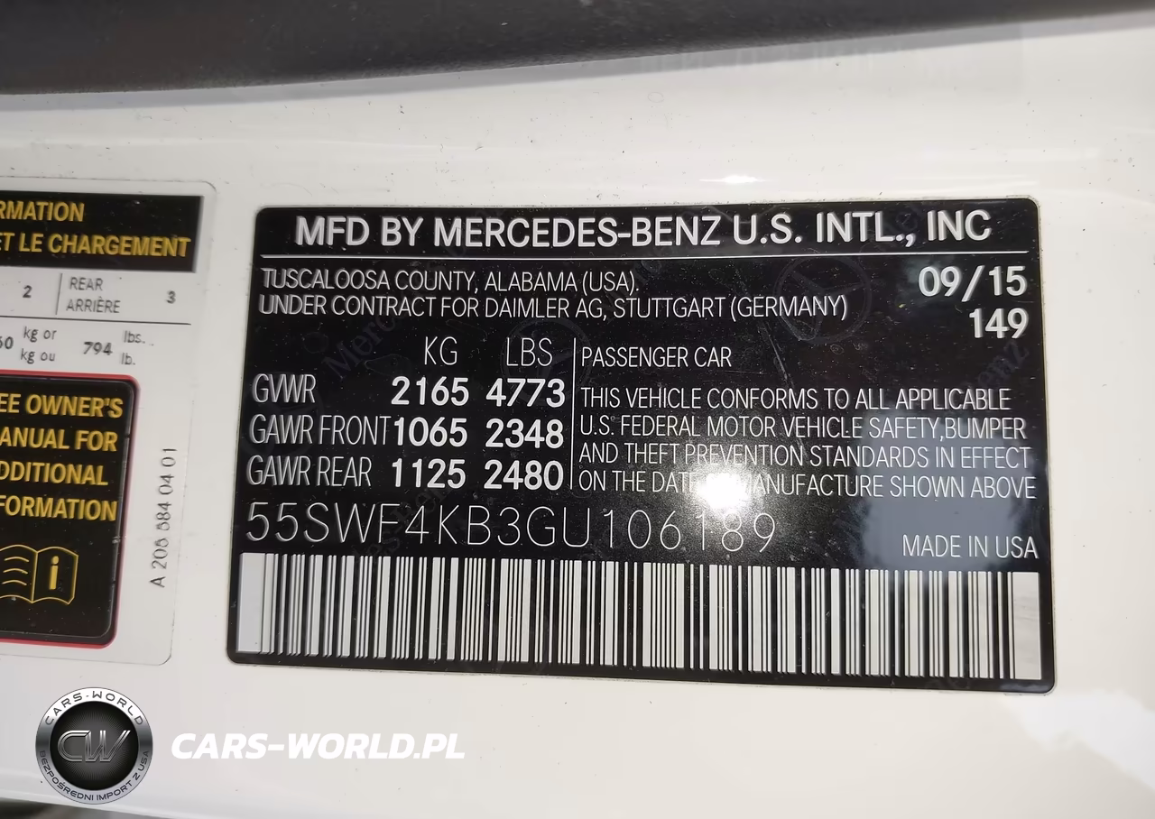 2016 Mercedes-Benz C 300 4Matic VIN:55SWF4KB3GU106189 - 9