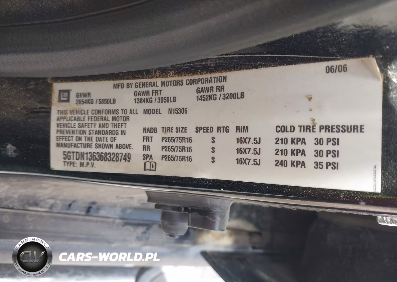 2006 Hummer H3 Suv VIN:5GTDN136368328749 - 9