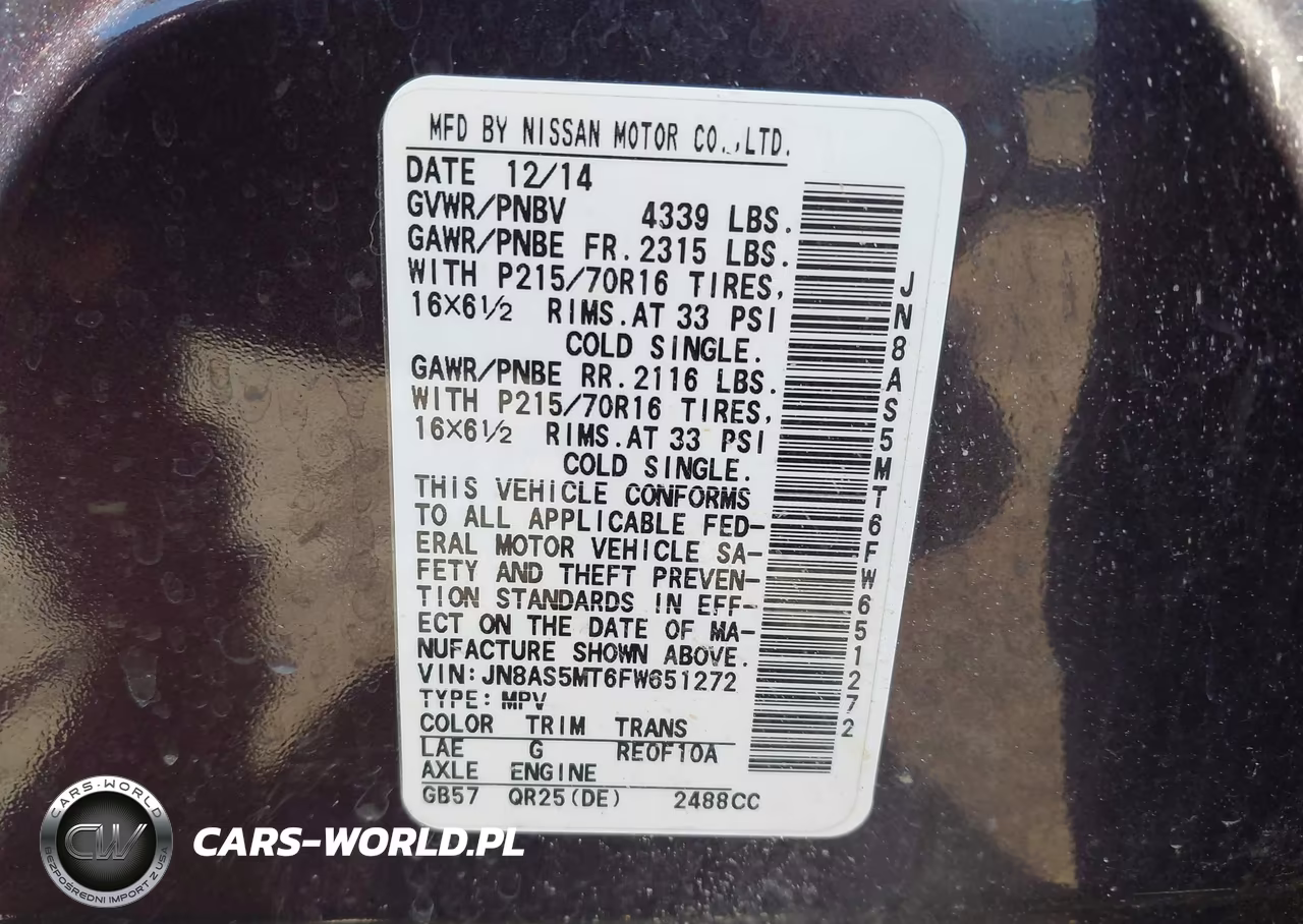 2015 Nissan Rogue Select S VIN:JN8AS5MT6FW651272 - 9
