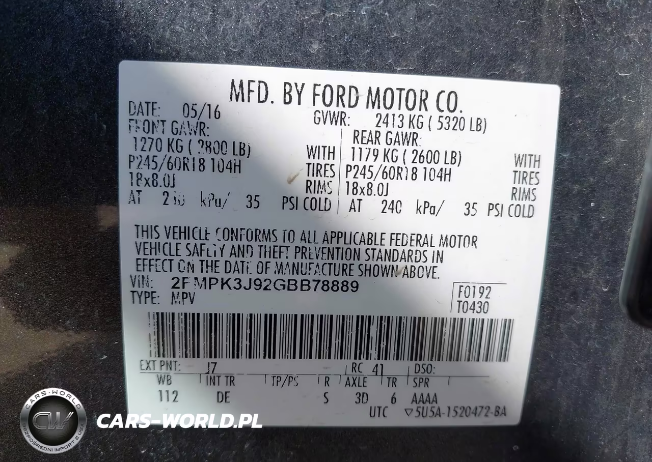 2016 Ford Edge Sel VIN:2FMPK3J92GBB78889 - 9
