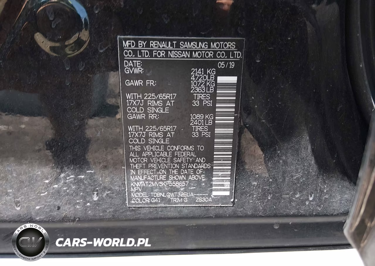 2019 Nissan Rogue Sv VIN:KNMAT2MV3KP558657 - 9
