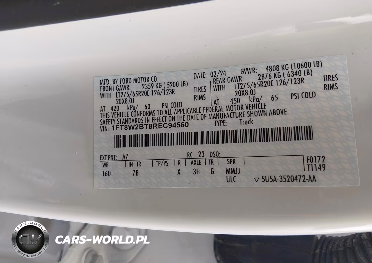 2024 Ford F-250 Platinum VIN:1FT8W2BT8REC94560 - 9