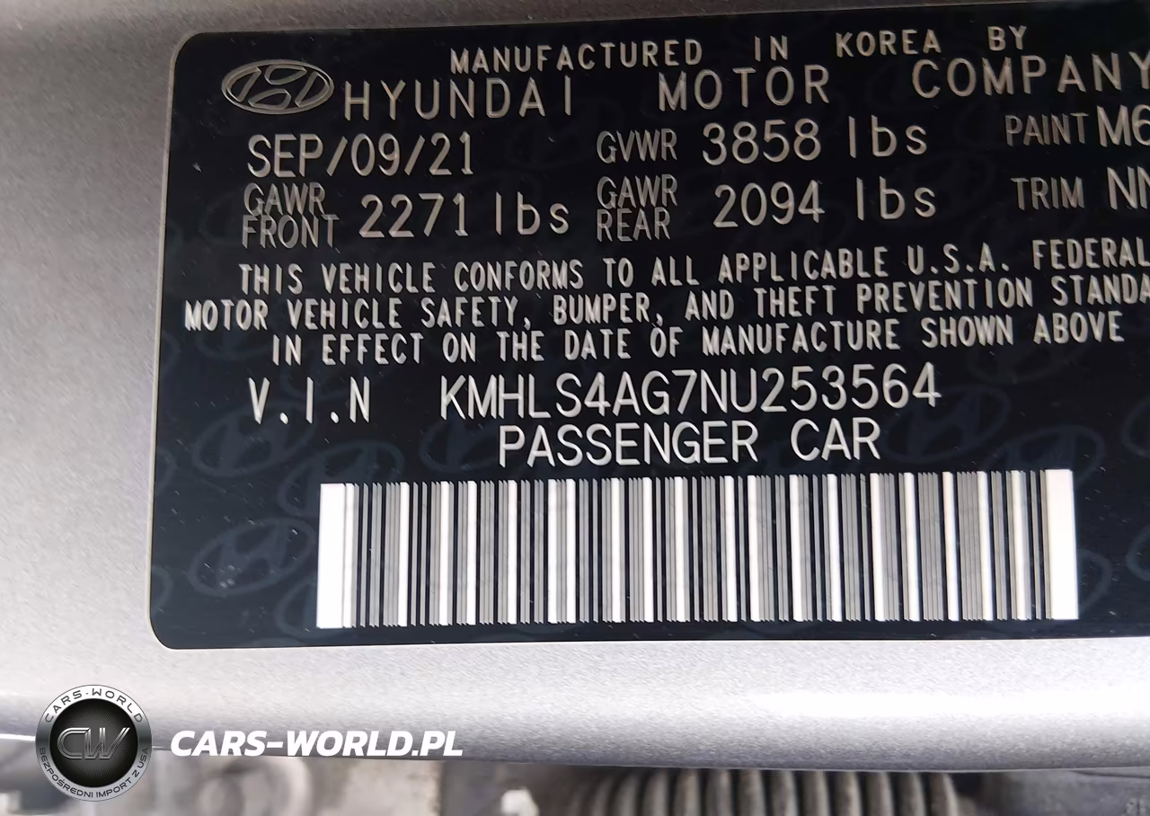 2022 Hyundai Elantra Sel VIN:KMHLS4AG7NU253564 - 9