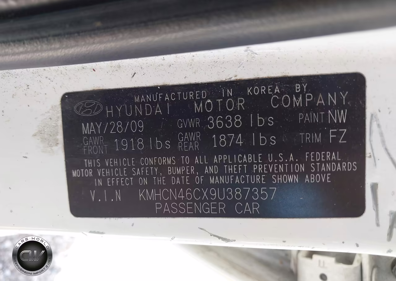 2009 Hyundai Accent Gls VIN:KMHCN46CX9U387357 - 9