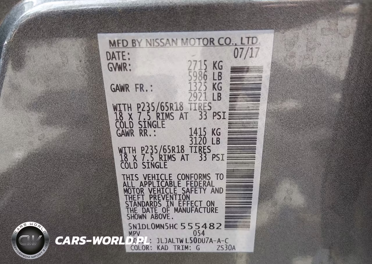 2017 Infiniti Qx60 VIN:5N1DL0MN5HC555482 - 9