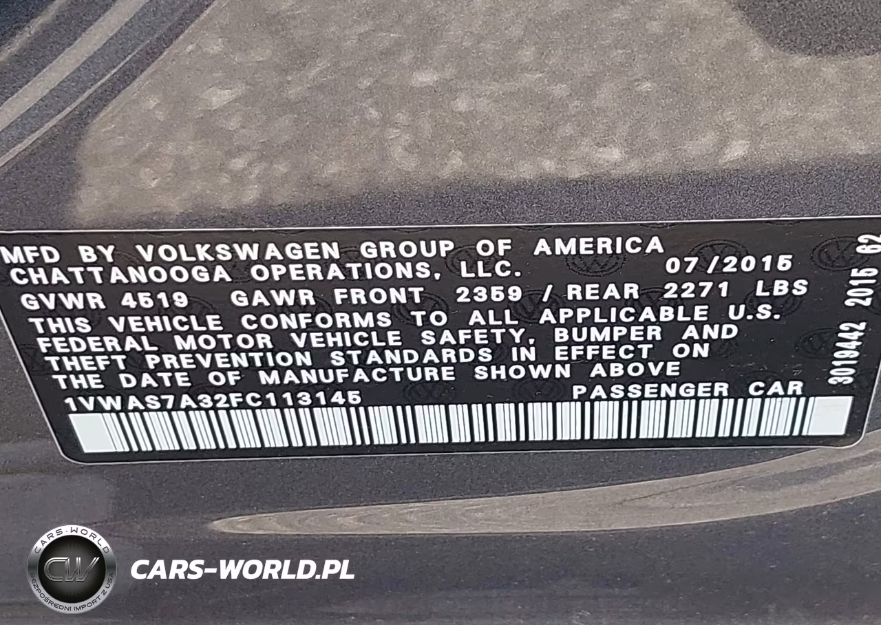 2015 Volkswagen Passat 1.8T Limited Edition VIN:1VWAS7A32FC113145 - 9