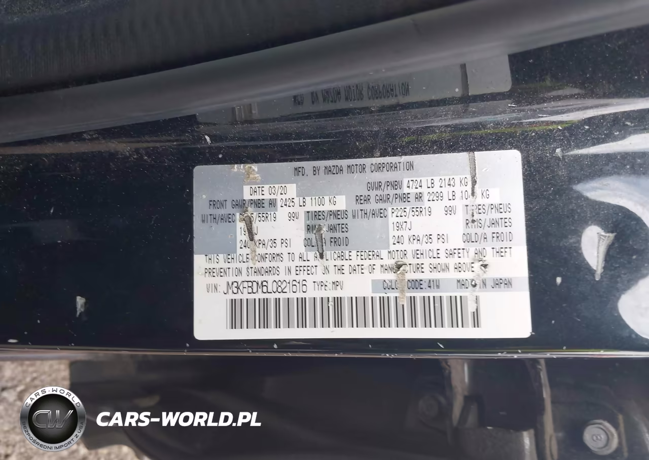 2020 Mazda Cx-5 Grand Touring VIN:JM3KFBDM6L0821616 - 9