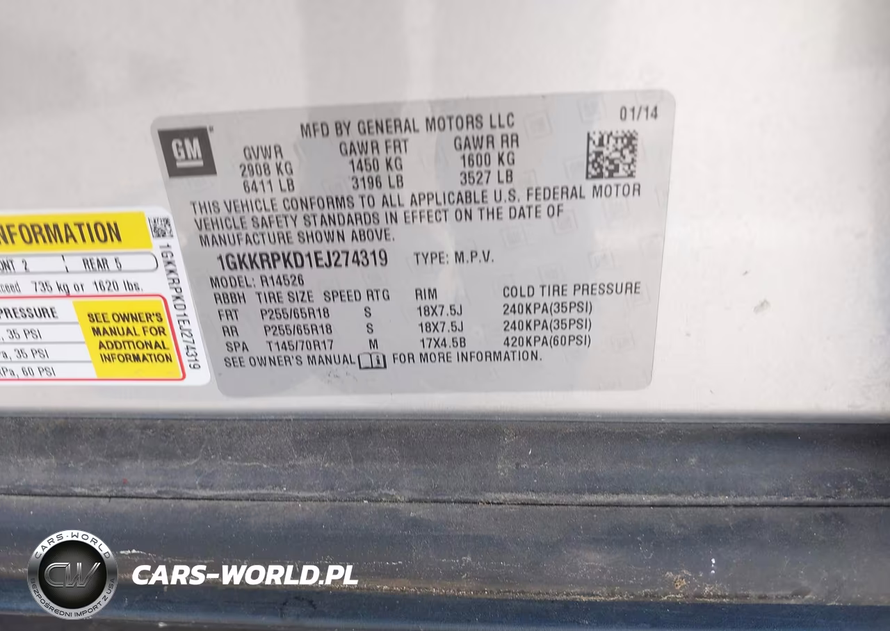2014 GMC Acadia Sle-2 VIN:1GKKRPKD1EJ274319 - 9