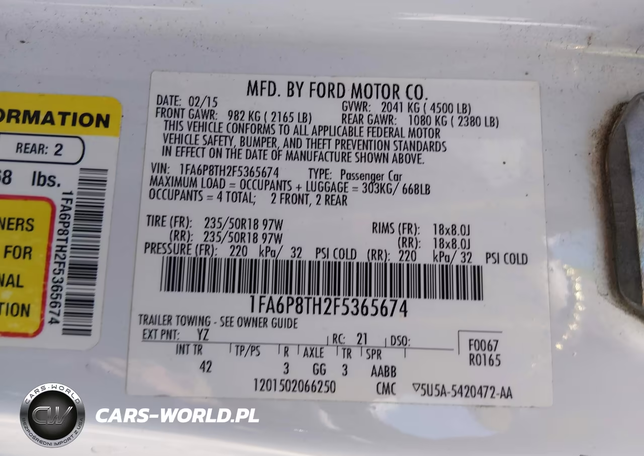 2015 Ford Mustang Ecoboost VIN:1FA6P8TH2F5365674 - 9