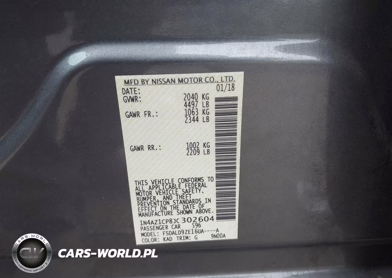 2018 Nissan Leaf Sv VIN:1N4AZ1CP8JC302604 - 9