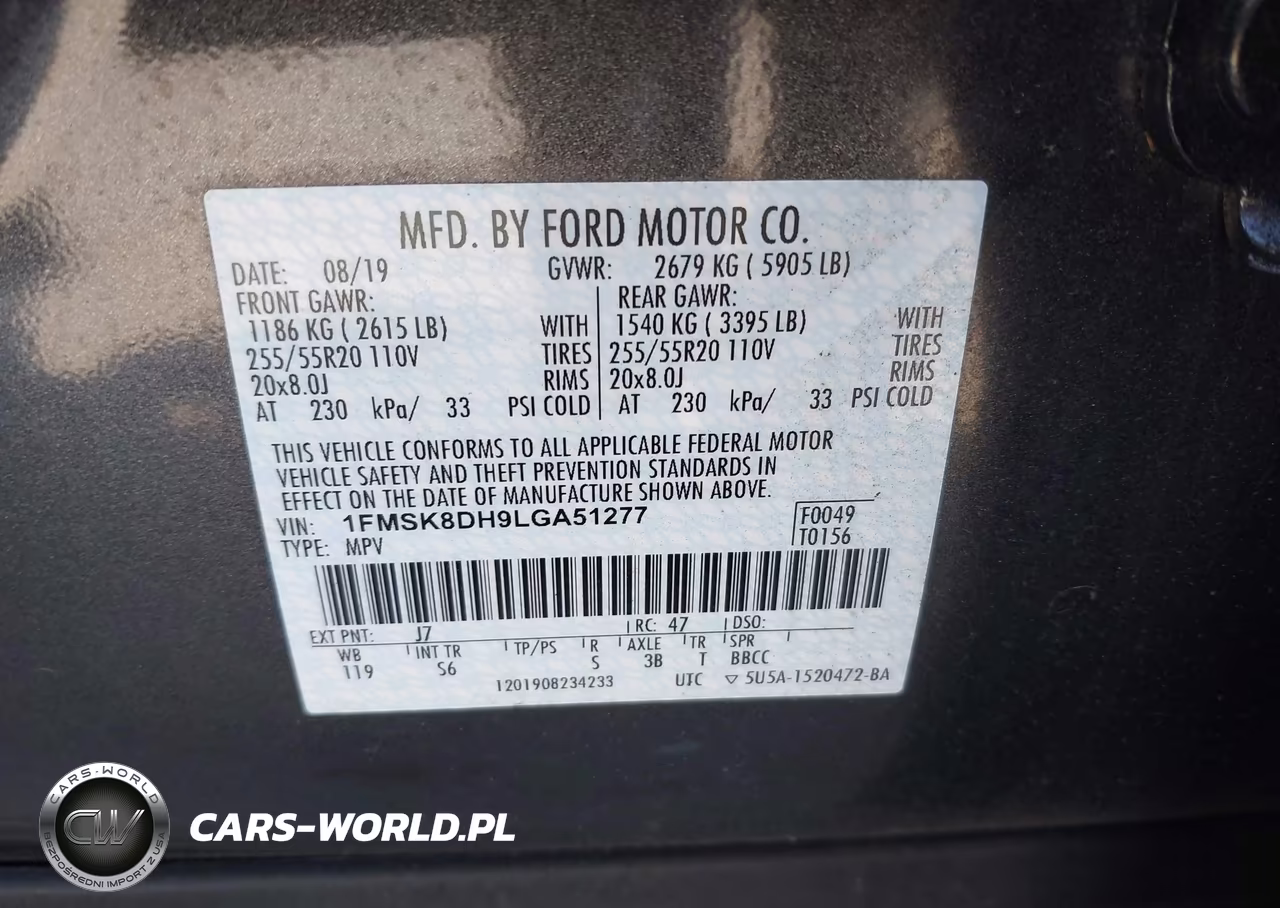 2020 Ford Explorer Xlt VIN:1FMSK8DH9LGA51277 - 9