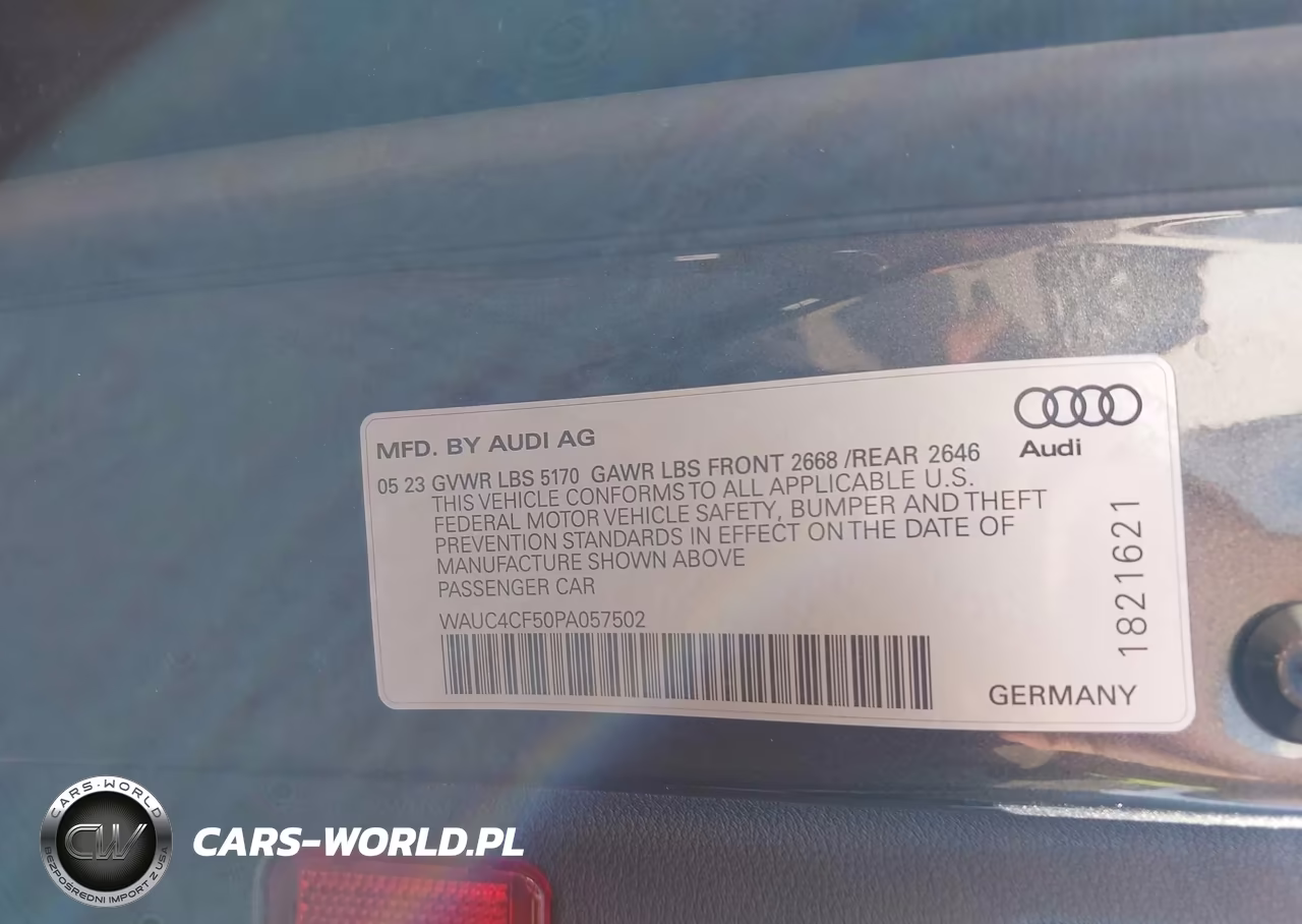 2023 Audi S5 Sportback Premium Plus Tfsi Quattro Tiptronic VIN:WAUC4CF50PA057502 - 9